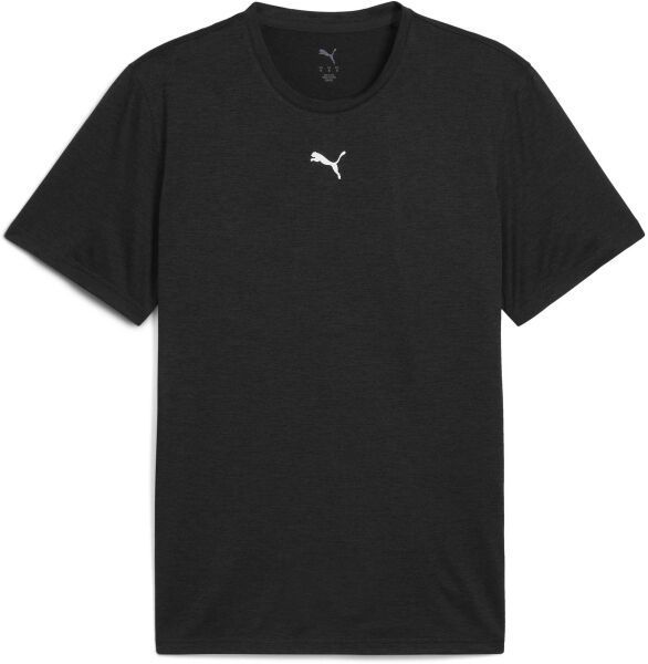 Puma M TAD ESSENTIALS HEATHER CAT TEE Pánske tričko, čierna, veľkosť