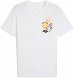 Puma GRAPHIC ICON TEE Pánske tričko, biela, veľkosť