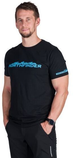 Northfinder FERDINAND Pánske outdoorové tričko, čierna, veľkosť