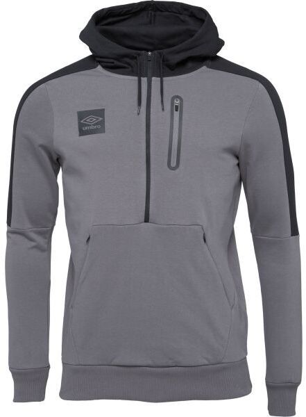 Umbro TERRACE HALF ZIP HOODIE Pánska mikina, tmavo sivá, veľkosť