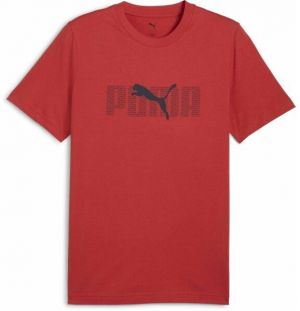 Puma ESSENTIALS LOGO LAB TEE Pánske tričko, červená, veľkosť