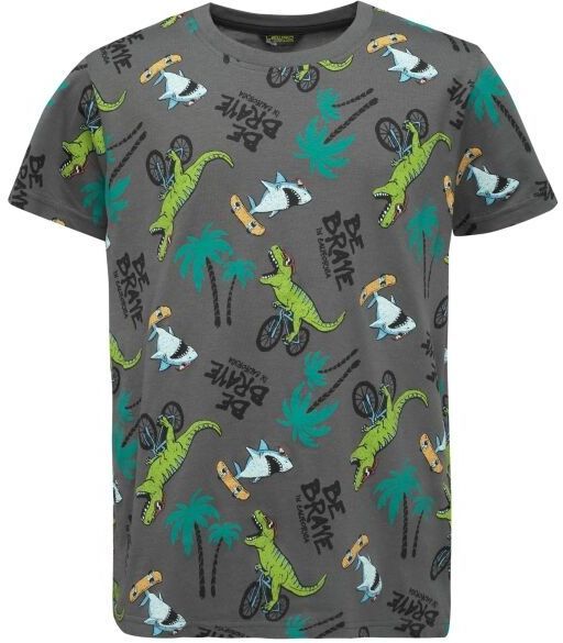 Lewro SHARK Chlapčenské tričko, tmavo sivá, veľkosť 140-146