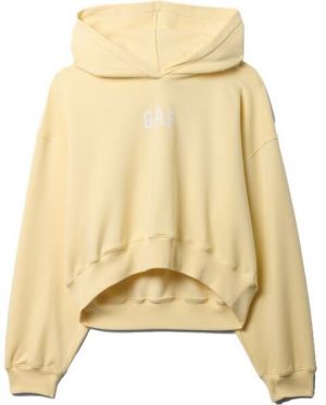 GAP LOGO CROPPED Dámska mikina, žltá, veľkosť