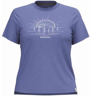 Smartwool MOUNTAIN SOL SHORT SLEEVE GRAPHIC TEE W Dámske tričko, modrá, veľkosť
