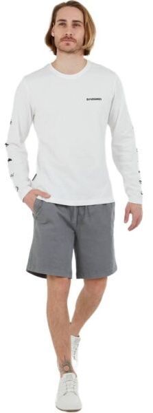 FUNDANGO ESSENTIAL Pánske tričko s dlhým rukávom, biela, veľkosť
