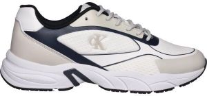 Calvin Klein RETRO TENNIS LOW KNIT MIX Pánska voľnočasová obuv, béžová, veľkosť