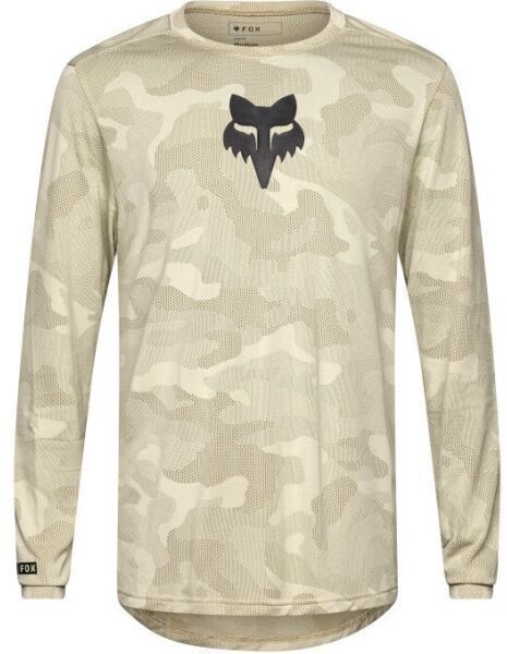 Fox RANGER TRU DRI LS Pánsky cyklistický dres, béžová, veľkosť