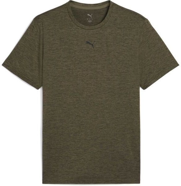 Puma M TAD ESSENTIALS HEATHER CAT TEE Pánske tričko, khaki, veľkosť