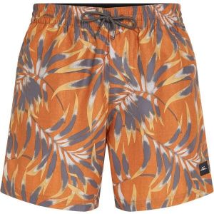 O'Neill CALI FLORAL 16'' Pánske plavecké šortky, oranžová, veľkosť