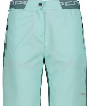 CMP WMN BIKE BERMUDA Dámske cyklistické krátke nohavice, svetlo zelená, veľkosť