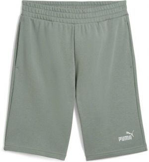 Puma ESSENTIALS+ LOGO LAB GRAPHIC SHORTS 10 Pánske teplákové kraťasy, zelená, veľkosť
