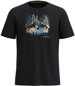 Smartwool VITAL PEAKS ACTIVE SHORT SLEEVE GRAPHIC TEE Pánske tričko, čierna, veľkosť