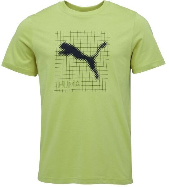 Puma TECH GRAPHIC TEE Pánske tričko, svetlo zelená, veľkosť