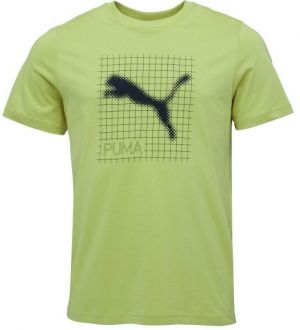 Puma TECH GRAPHIC TEE Pánske tričko, svetlo zelená, veľkosť