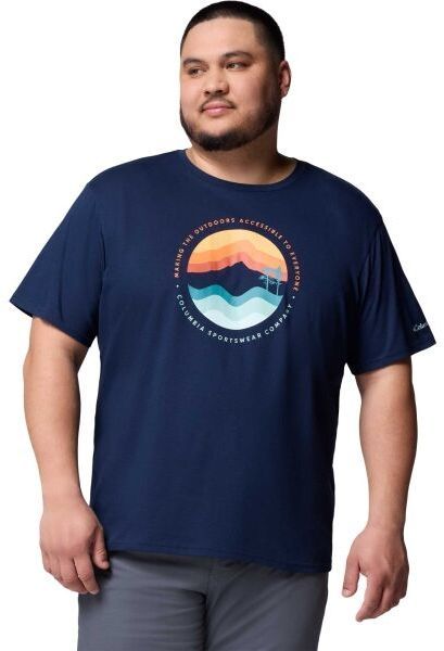 Columbia PATH LAKE GRAPHIC TEE II Pánske tričko, tmavo modrá, veľkosť