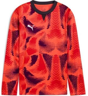 Puma TEAMTARGET GL LS JERSEY JR Detský brankársky dres, červená, veľkosť