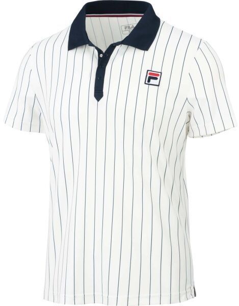 Fila POLO STRIPES BJÖRN Pánske polo tričko, biela, veľkosť