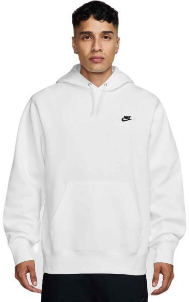 Nike CLUB FLEECE PULLOVER HOODIE Pánska mikina, biela, veľkosť
