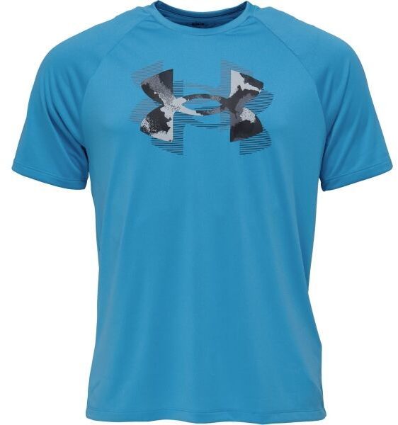 Under Armour TECH PRINT FILL Pánske tričko, modrá, veľkosť