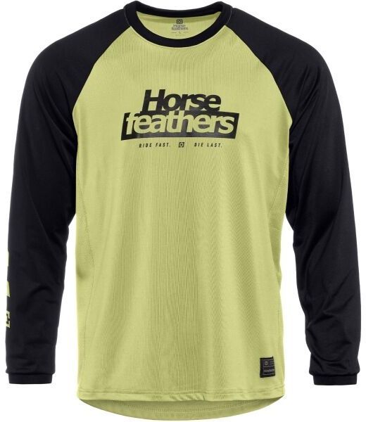 Horsefeathers SPIKE LS Pánsky cyklistický dres, svetlo zelená, veľkosť