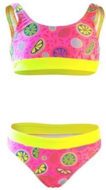 AXONE LEMONS Dievčenské dvojdielne plavky, ružová, veľkosť