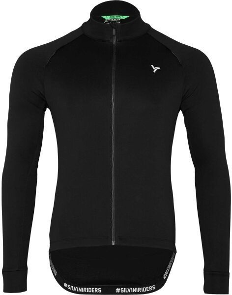 SILVINI LEVERONO Pánsky zateplený cyklistický dres, čierna, veľkosť