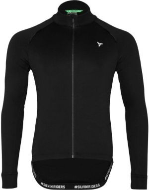 SILVINI LEVERONO Pánsky zateplený cyklistický dres, čierna, veľkosť