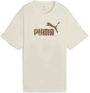Puma ESSENTIALS GRPHIC ANIMAL RELXED TEE Dámske tričko, béžová, veľkosť