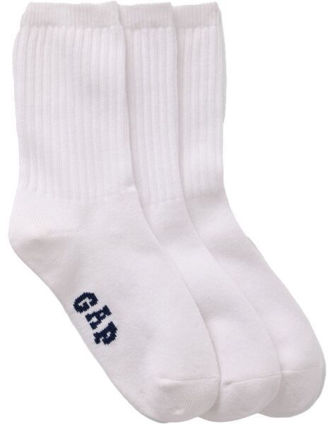 GAP V-B BAS CREW 3PK Chlapčenské ponožky, biela, veľkosť