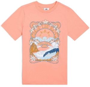 O'Neill FRONT GRAPHIC Dievčenské tričko, lososová, veľkosť