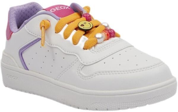 Geox J WASHIBA Dievčenská voľnočasová obuv, biela, veľkosť
