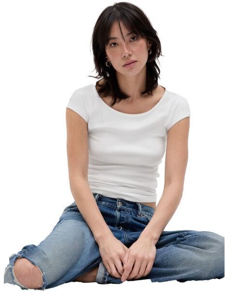 GAP MOD BATEAU Dámske tričko, biela, veľkosť