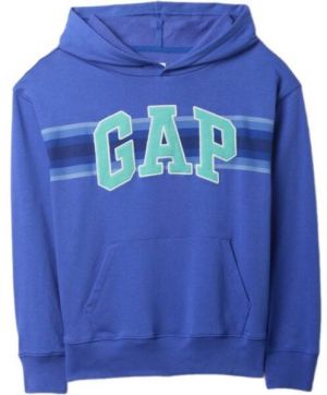 GAP V-FRCH LOGO Chlapčenská mikina, modrá, veľkosť