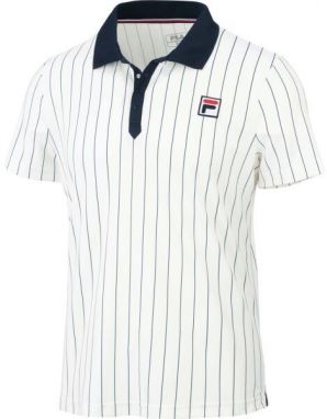 Fila POLO STRIPES BJÖRN Pánske polo tričko, biela, veľkosť