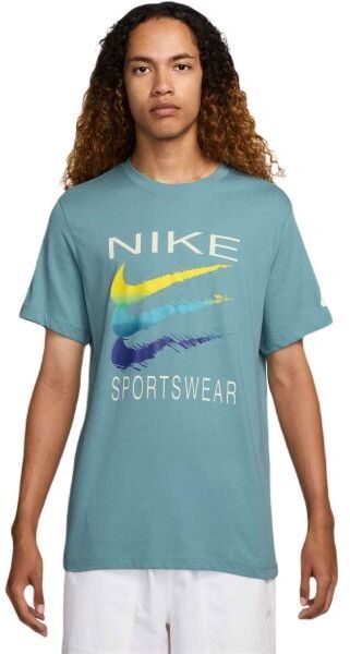 Nike NSW TEE 12MO SWOOSH Pánske tričko, tyrkysová, veľkosť