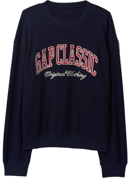 GAP CLASSIC LOGO CREW Pánska mikina, tmavo modrá, veľkosť