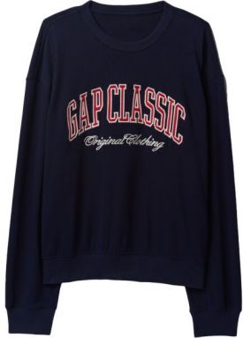 GAP CLASSIC LOGO CREW Pánska mikina, tmavo modrá, veľkosť