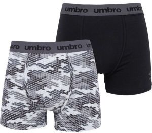 Umbro BOXER SHORT 2 PACK Pánske boxerky, čierna, veľkosť