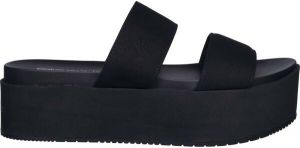 Calvin Klein FLATFORM SANDAL WEBBINGIN Dámske sandále, čierna, veľkosť