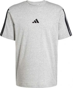adidas ESSENTIALS SINGLE JERSEY 3-STRIPES Pánske tričko, sivá, veľkosť XXL
