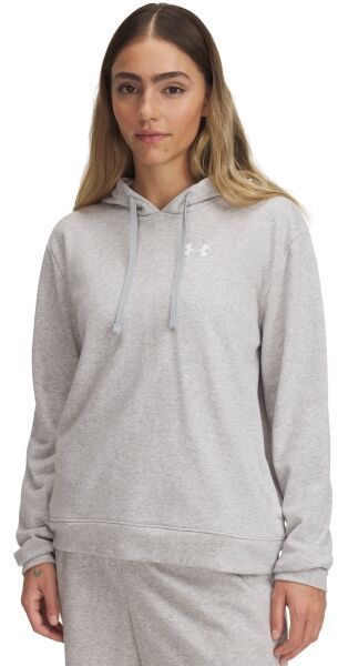 Under Armour RIVAL TERRY HOODIE Dámska mikina, sivá, veľkosť L