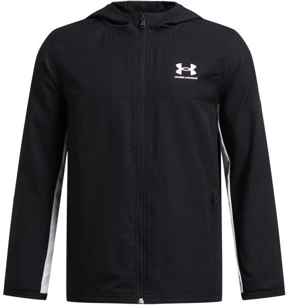 Under Armour RIVAL WOVEN JACKET Chlapčenská bunda, čierna, veľkosť L