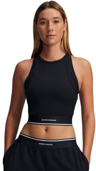 Under Armour MERIDIAN RIB BRANDED TANK Dámske športové tielko, čierna, veľkosť L