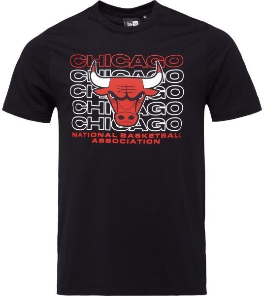 New Era CHICAGO BULLS NBA STACK WORDMARK Pánske tričko, čierna, veľkosť