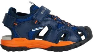Geox J BOREALIS Chlapčenské letné sandále, tmavo modrá, veľkosť