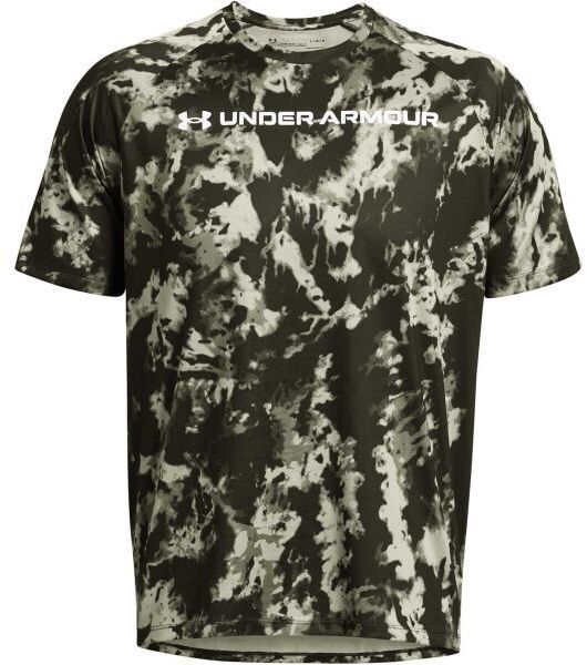 Under Armour TECH ABC CAMO Pánske tričko s krátkym rukávom, khaki, veľkosť M