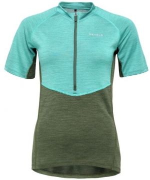 Devold STANDAL MERINO TEE ZIP NECK Dámske cyklistické tričko, tyrkysová, veľkosť