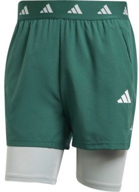 adidas GYM+ 2IN1 SHORT Pánske športové kraťasy, zelená, veľkosť