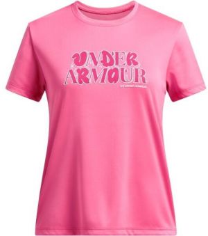 Under Armour TECH WORDMARK Dievčenské tričko, ružová, veľkosť L