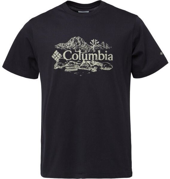 Columbia KETTLE RIVER GRAPHIC TEE Pánske tričko, čierna, veľkosť